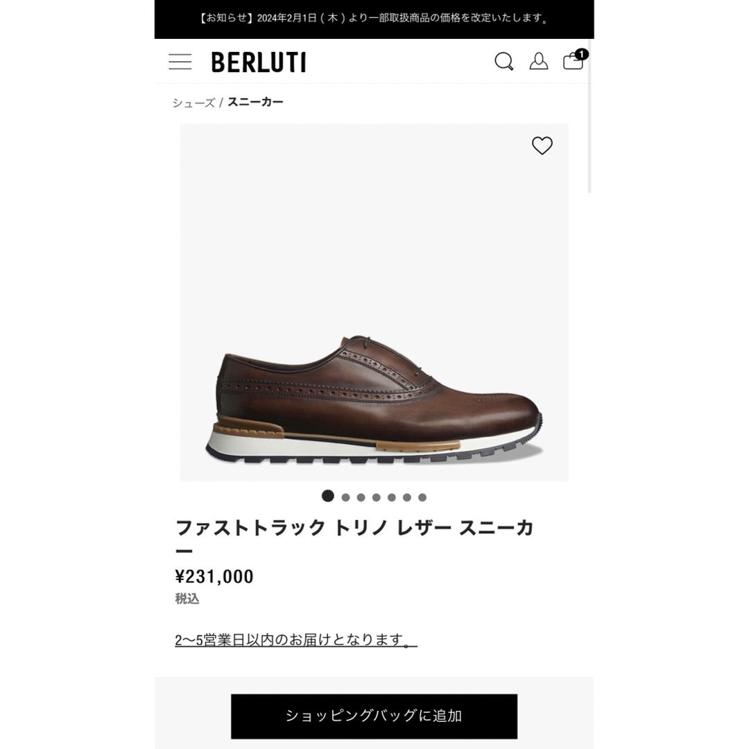 Berluti(ベルルッティ)の定価23,1万 ベルルッティ ファストトラック トリノレザー スニーカー 最新型 メンズの靴/シューズ(スニーカー)の商品写真