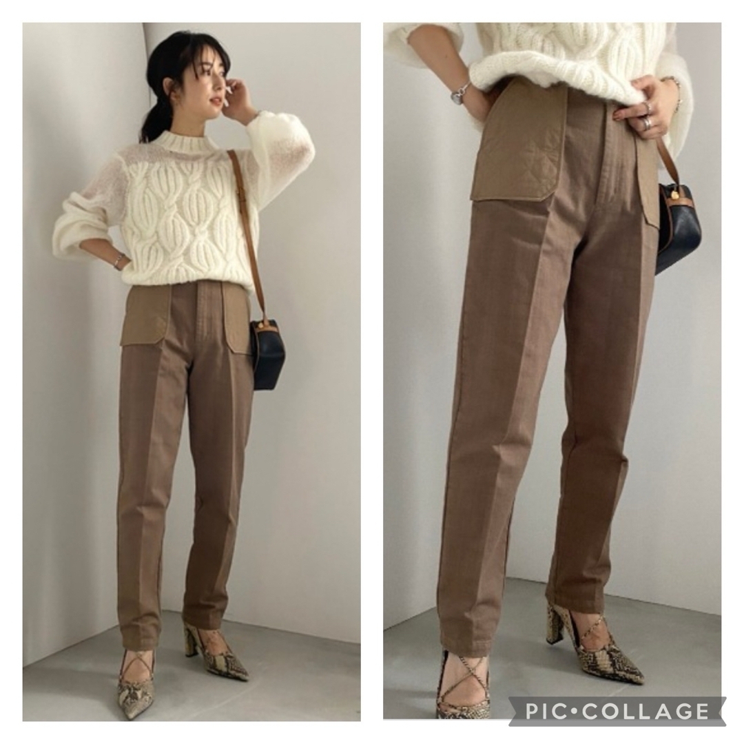 Ameri VINTAGE(アメリヴィンテージ)の美品 AMERI QUILTING PATCH PANTS 税込20,350円 レディースのパンツ(カジュアルパンツ)の商品写真