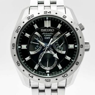 セイコー(SEIKO)の美品 セイコー メカニカル GMT デイデイト SARN001 4S36 雫石製(腕時計(アナログ))