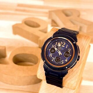 ベビージー(Baby-G)の稀少【カシオ】ベビージー 腕時計 BGA-150PG 紺ネイビー×ピンクゴールド(腕時計)