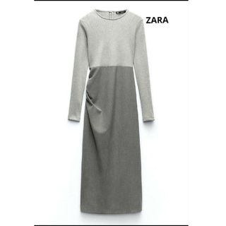 ザラ(ZARA)のZARA ザラ ワンピース ミディワンピース XS(ロングワンピース/マキシワンピース)