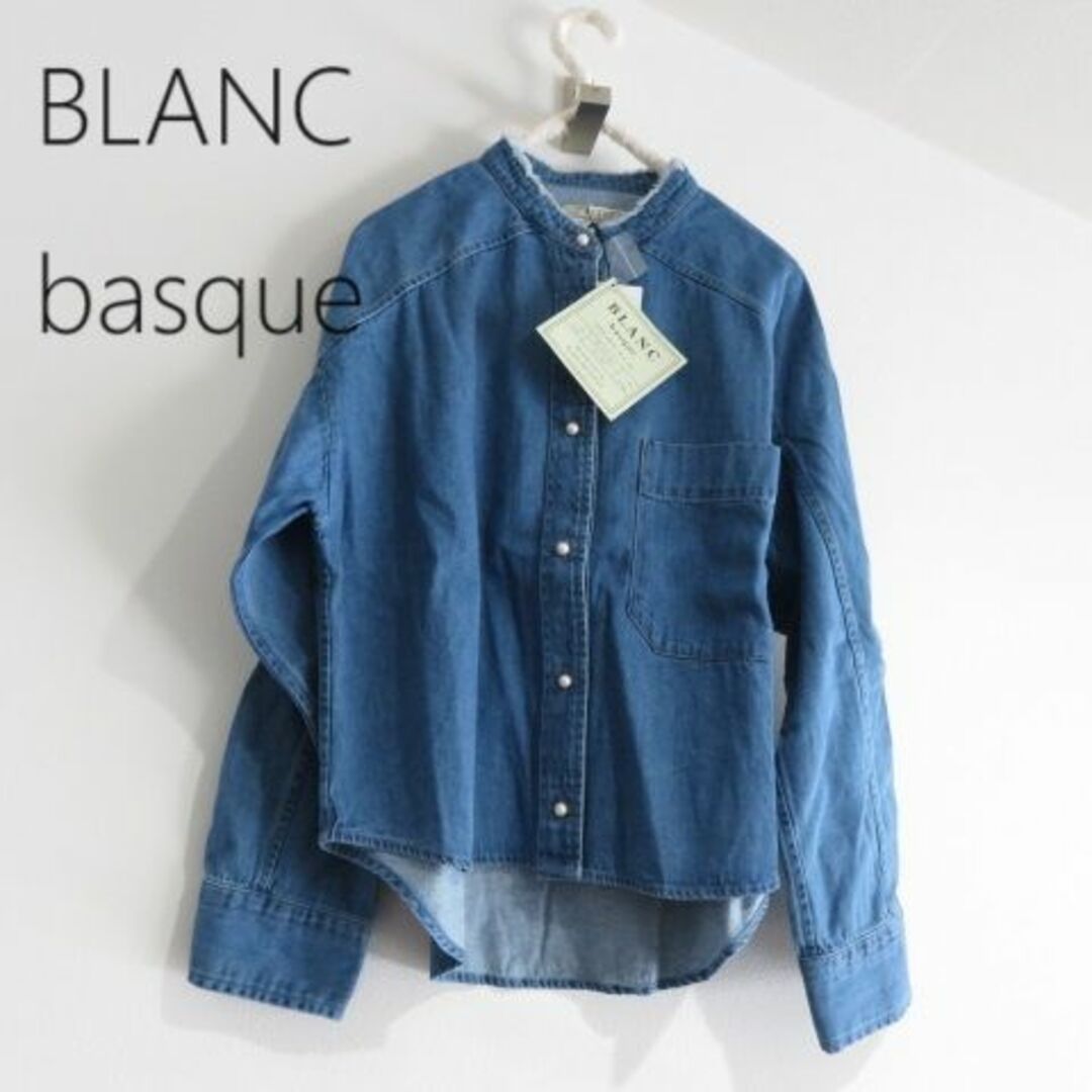 新品 BLANC basque ブランバスク　パールボタン　デニムシャツ | フリマアプリ ラクマ