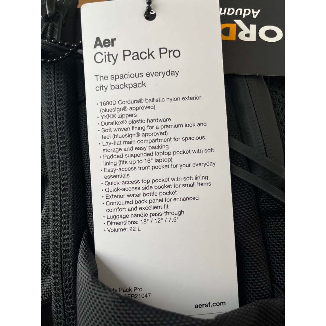 美品aer citypack pro 22L エアーシティパックプロ