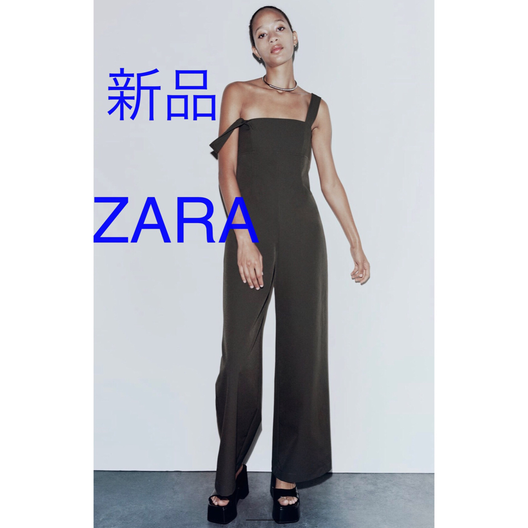 ZARA(ザラ)の新品ZARA ジャンプスーツ　カーキ　S レディースのパンツ(サロペット/オーバーオール)の商品写真