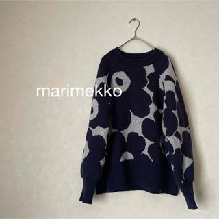 マリメッコ(marimekko)のマリメッコ marimekko ニットセーター ウール ネイビー M(ニット/セーター)