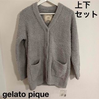 ジェラートピケ(gelato pique)のジェラートピケ gelato pique ルームウェア 上下セット グレー 新品(ルームウェア)