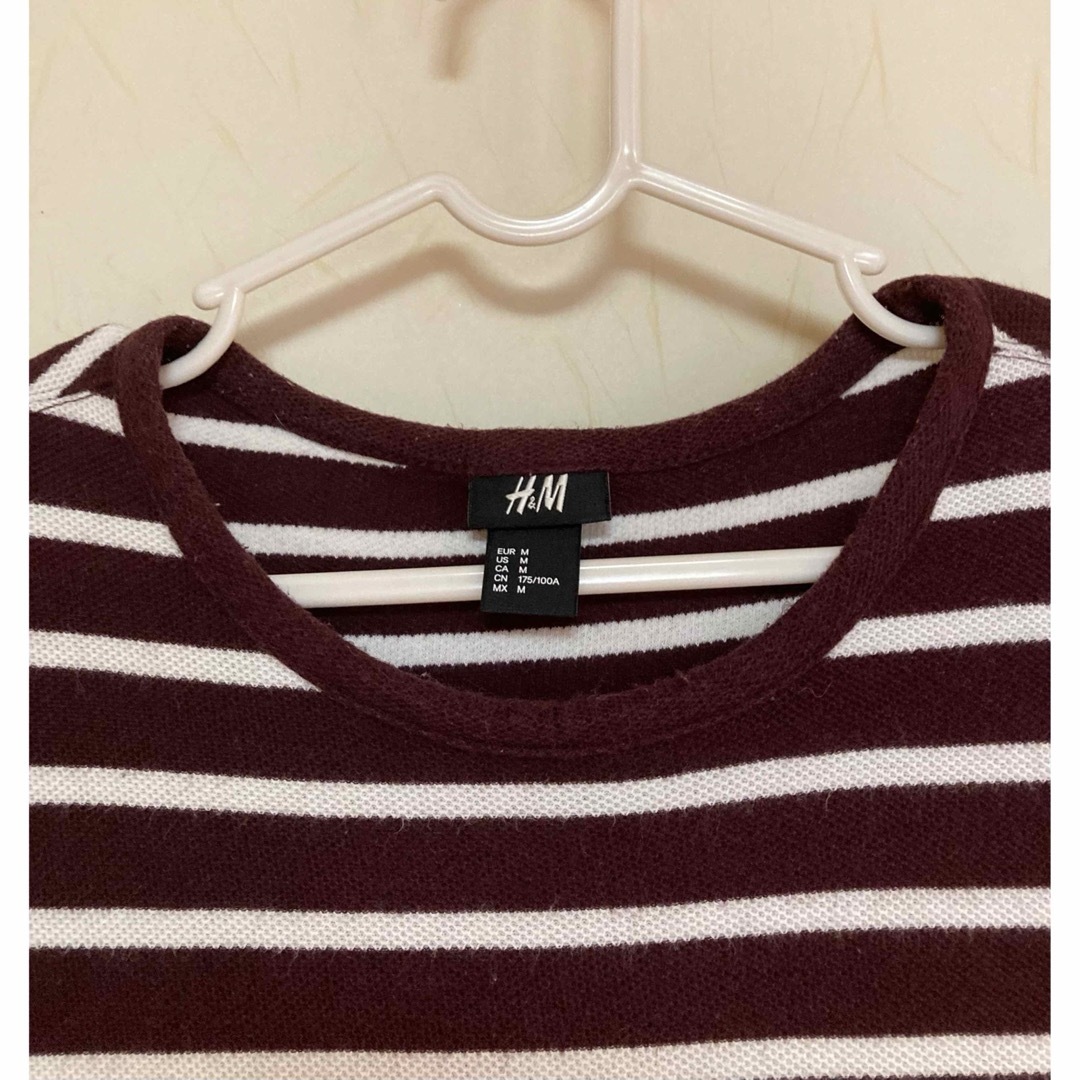 H&M(エイチアンドエム)のH&M ボーダー　Tシャツ　メンズ　Ｍ メンズのトップス(Tシャツ/カットソー(半袖/袖なし))の商品写真