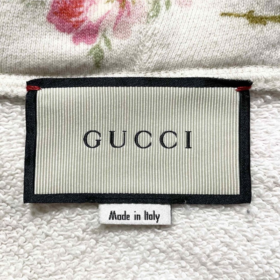 Gucci(グッチ)の本物 グッチ 近年モデル 花柄 ローズ 長袖 パーカー フード付 スウェット レディースのトップス(パーカー)の商品写真