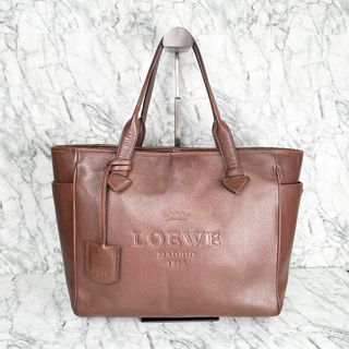 ロエベ(LOEWE)のロエベ ヘリテージ レザー トートバッグ ハンドバッグ ブラウン(トートバッグ)