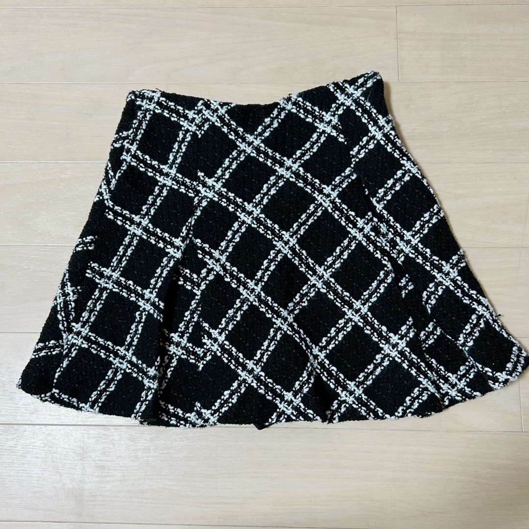 GRL(グレイル)のダイヤ柄ツイードフレアミニスカート レディースのスカート(ミニスカート)の商品写真