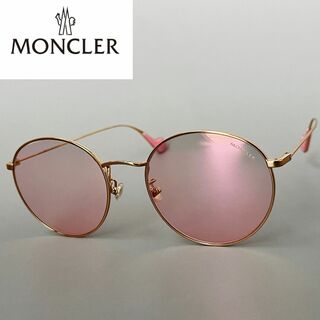 MONCLER - モンクレール サングラス オーバル ゴールド ピンク ミラーレンズ  メタル
