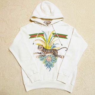 グッチ(Gucci)のGUCCI グッチ インターロッキングG & タイガー  パーカー M相当(パーカー)