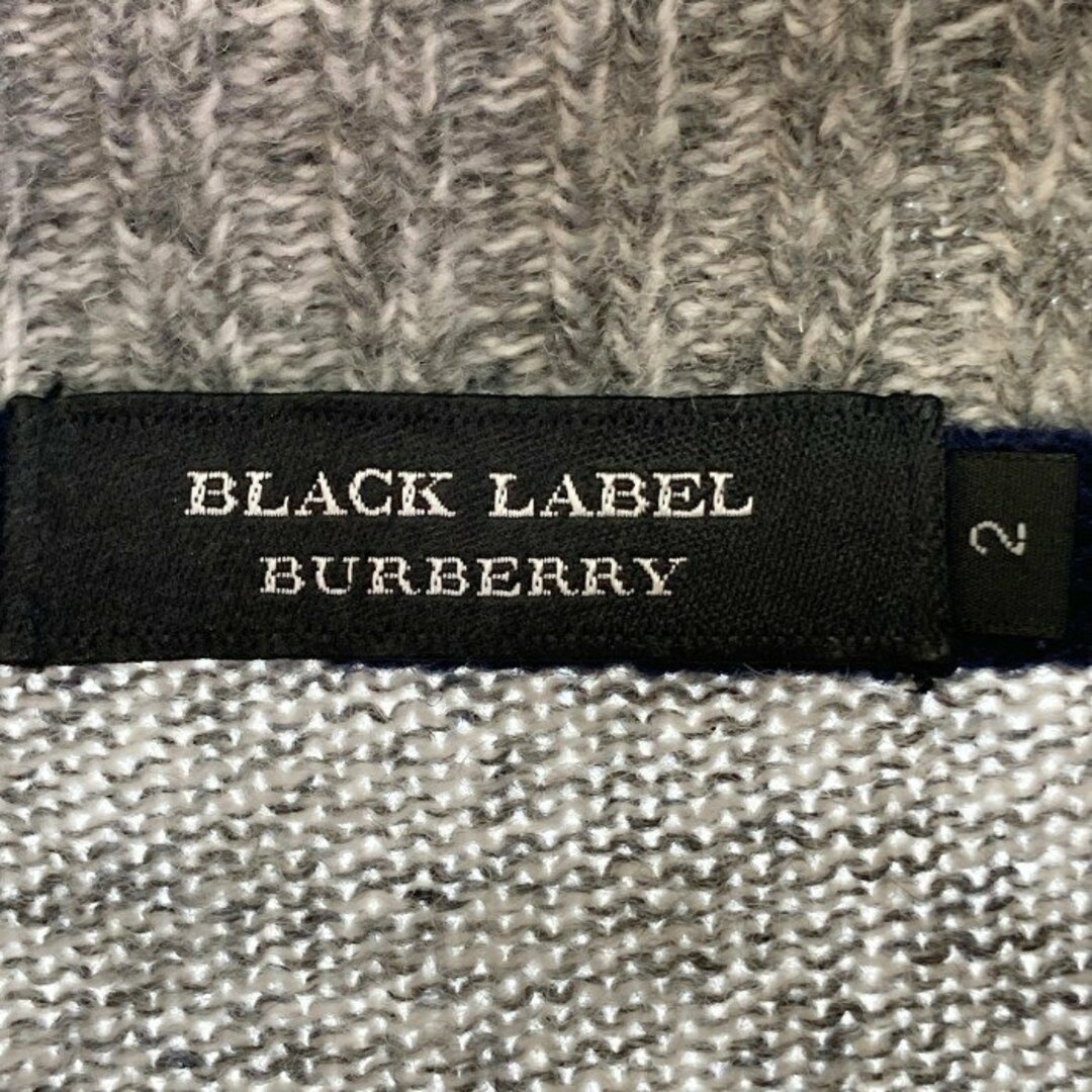 BURBERRY BLACK LABEL(バーバリーブラックレーベル)の★BURBERRY BLACK LABEL  バーバリーブラックレーベル D1N22-821-04 ニット カーディガン グレー Size 2 メンズのトップス(カーディガン)の商品写真