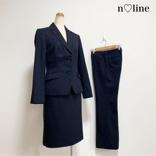 アオヤマ(青山)のn♡line スーツ3点セット 濃紺 パンツ スカート 仕事 就活 入学 卒業(スーツ)