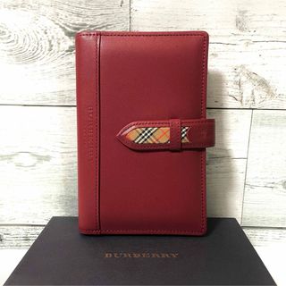 バーバリー(BURBERRY)の【未使用】BURBERRY LONDON  システム手帳  赤  ノバチェック(その他)