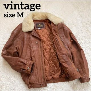 VINTAGE - vintage フライトレザージャケット B-3 羊革 G-1 A-2 茶 M