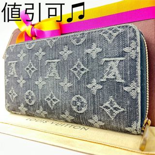 ルイヴィトン(LOUIS VUITTON)の【超極希少】【極美品】ルイヴィトン☆長財布☆黒色☆デニム☆正規品☆M95614(財布)