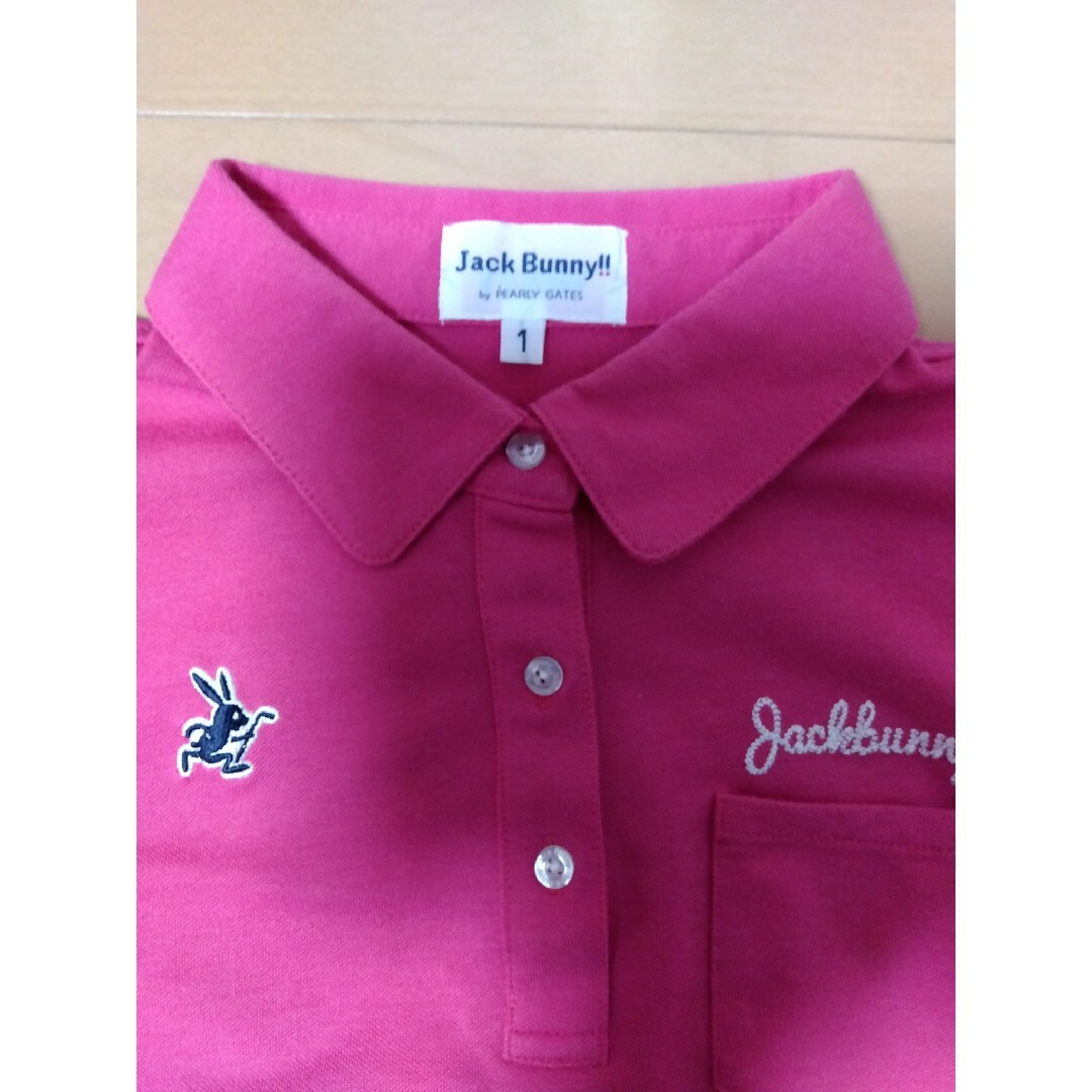JACK BUNNY!!(ジャックバニー)のジャックバニー 半袖ポロシャツ レディスカラー ピンク スポーツ/アウトドアのゴルフ(ウエア)の商品写真