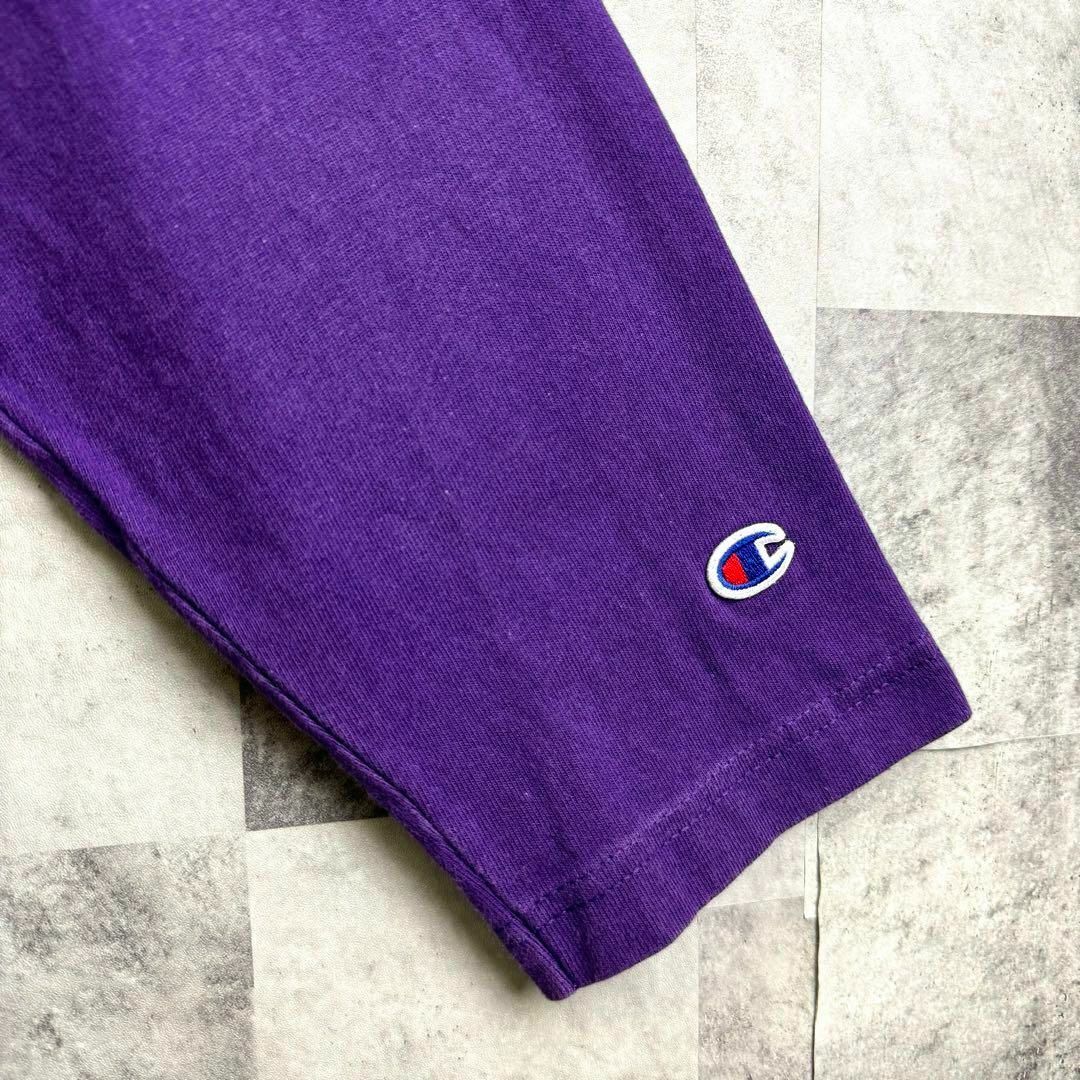 Champion(チャンピオン)の美品 USA製 チャンピオン ラグラン ロンT 目なし アシメトリー マルチ L メンズのトップス(Tシャツ/カットソー(七分/長袖))の商品写真