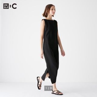 ユニクロ(UNIQLO)のクレープジャージーワンピース(ロングワンピース/マキシワンピース)