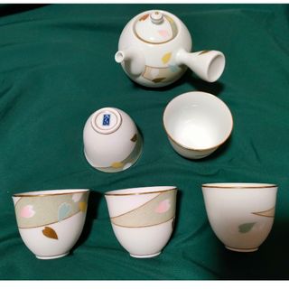 ノリタケ(Noritake)の乃りたけ ノリタケ 嵯峨野路 急須 ＆ 湯呑み 5客 茶器揃 花びら(食器)