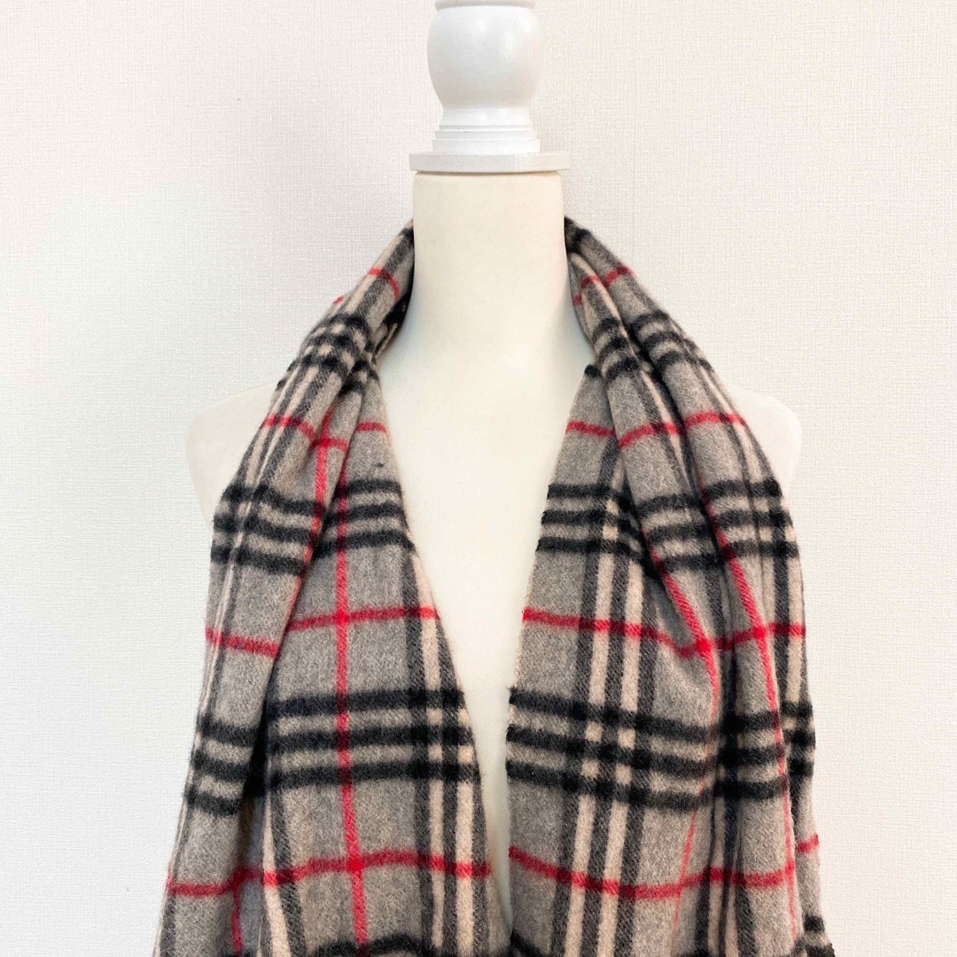 BURBERRY(バーバリー)のBurberry バーバリー　マフラー　ストール　ノバチェック　ウール　グレー レディースのファッション小物(マフラー/ショール)の商品写真