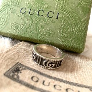 グッチ(Gucci)の美品 付属品完備✨GUCCI リング シルバー GG マーモント 18号(リング(指輪))