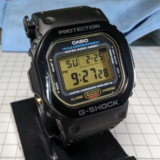 ジーショック(G-SHOCK)のG-SHOCK DW5600 ゴールド液晶 フルチタン  ブラック(腕時計(デジタル))