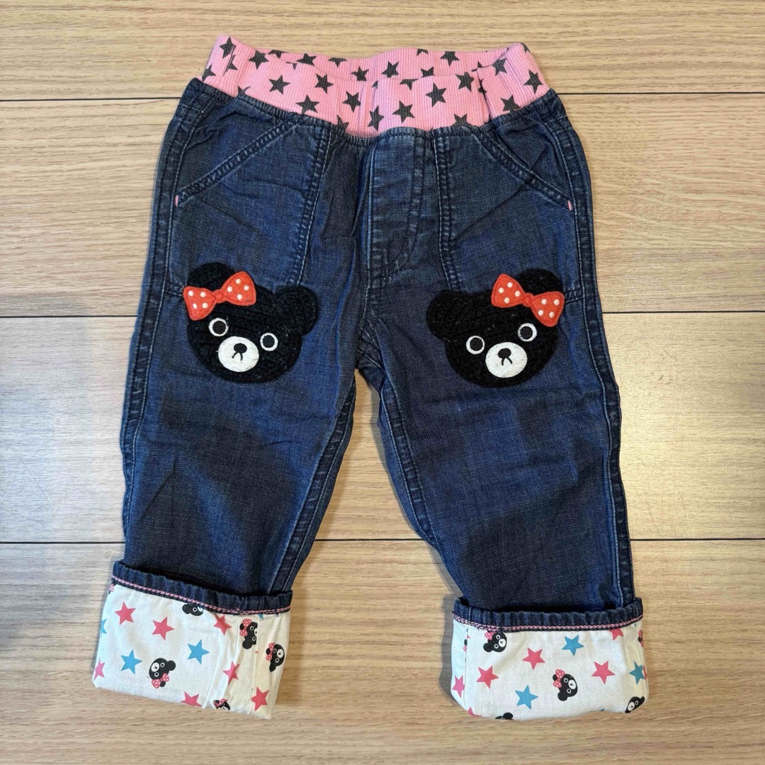 mikihouse(ミキハウス)のミキハウス ダブルビー デニムパンツ キッズ/ベビー/マタニティのキッズ服女の子用(90cm~)(パンツ/スパッツ)の商品写真