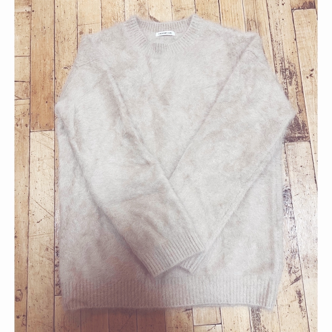 DEUXIEME CLASSE(ドゥーズィエムクラス)の【今期】ドゥーズィエムクラス　DUET クルーネック　Sweater  ベージュ レディースのトップス(ニット/セーター)の商品写真