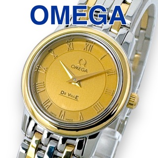 オメガ(OMEGA)のオメガ デビル プレステージ コンビ ゴールド クォーツ レディース 時計 稼働(腕時計)