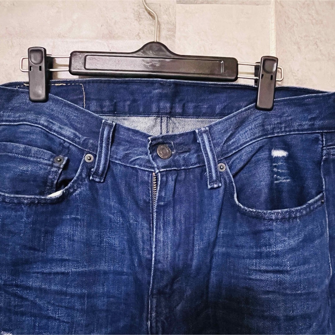 Levi's(リーバイス)のリーバイス514デニムパンツ　ダメージジーンズ　31インチ　インディゴブルー メンズのパンツ(デニム/ジーンズ)の商品写真