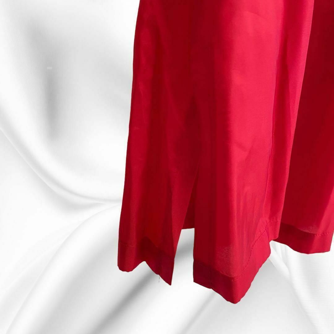 キュプラ100% スカート裏地　インナー　レッド　Free レディースのスカート(ひざ丈スカート)の商品写真