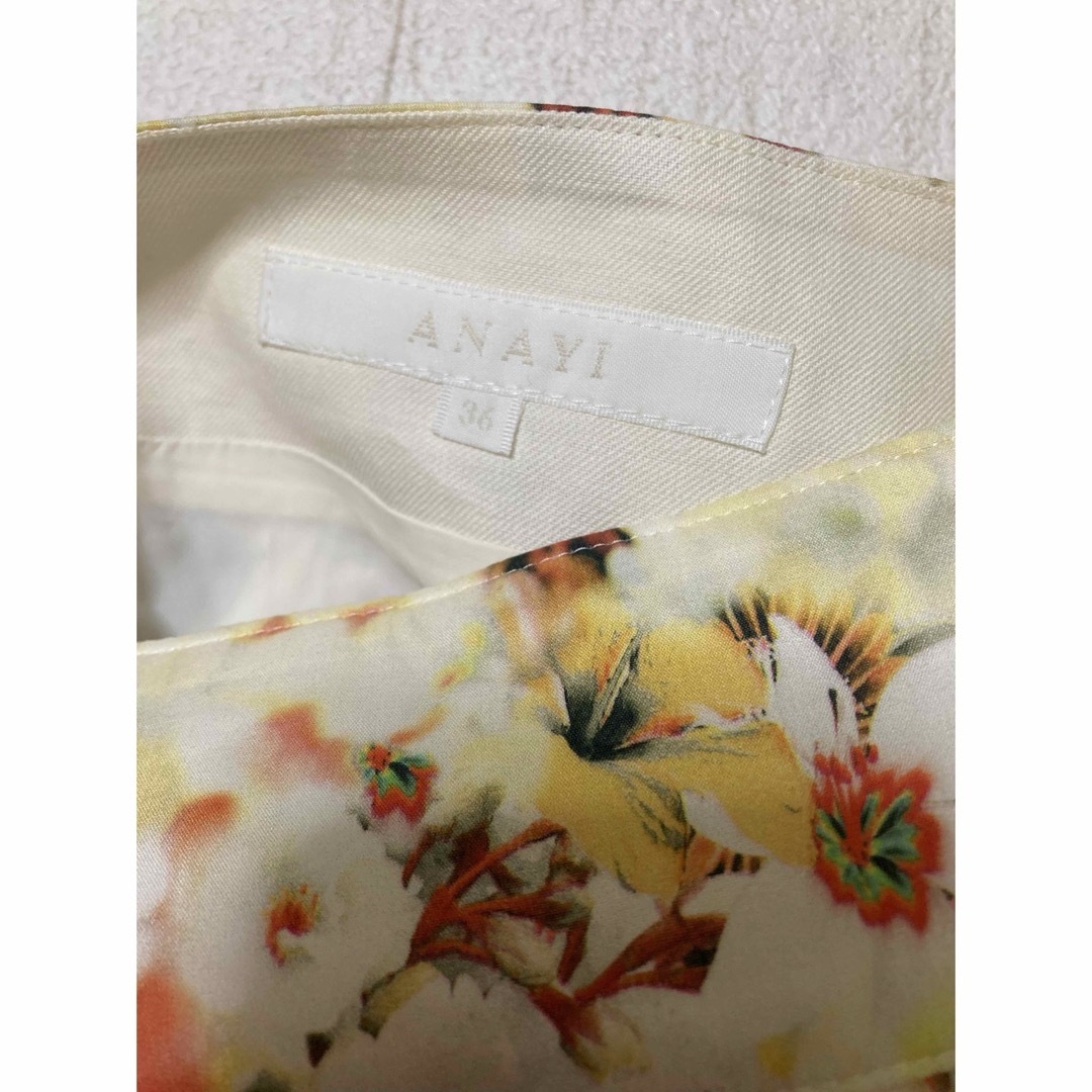 ANAYI(アナイ)の美品 ANAYI 花柄 スカート アナイ レディースのスカート(ひざ丈スカート)の商品写真