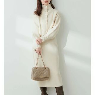 ナチュラルクチュール(natural couture)のマルチWAYカーデセットニットワンピース(ロングワンピース/マキシワンピース)