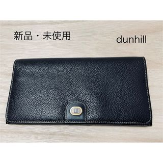 Dunhill - ☆ 【新品・未使用】ダンヒル 長財布  レザー  ブラック 本革 ロゴプレート