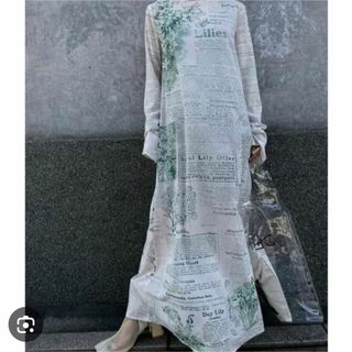 アメリヴィンテージ(Ameri VINTAGE)のアメリ＊picture book tattoo dress グリーンS (ロングワンピース/マキシワンピース)