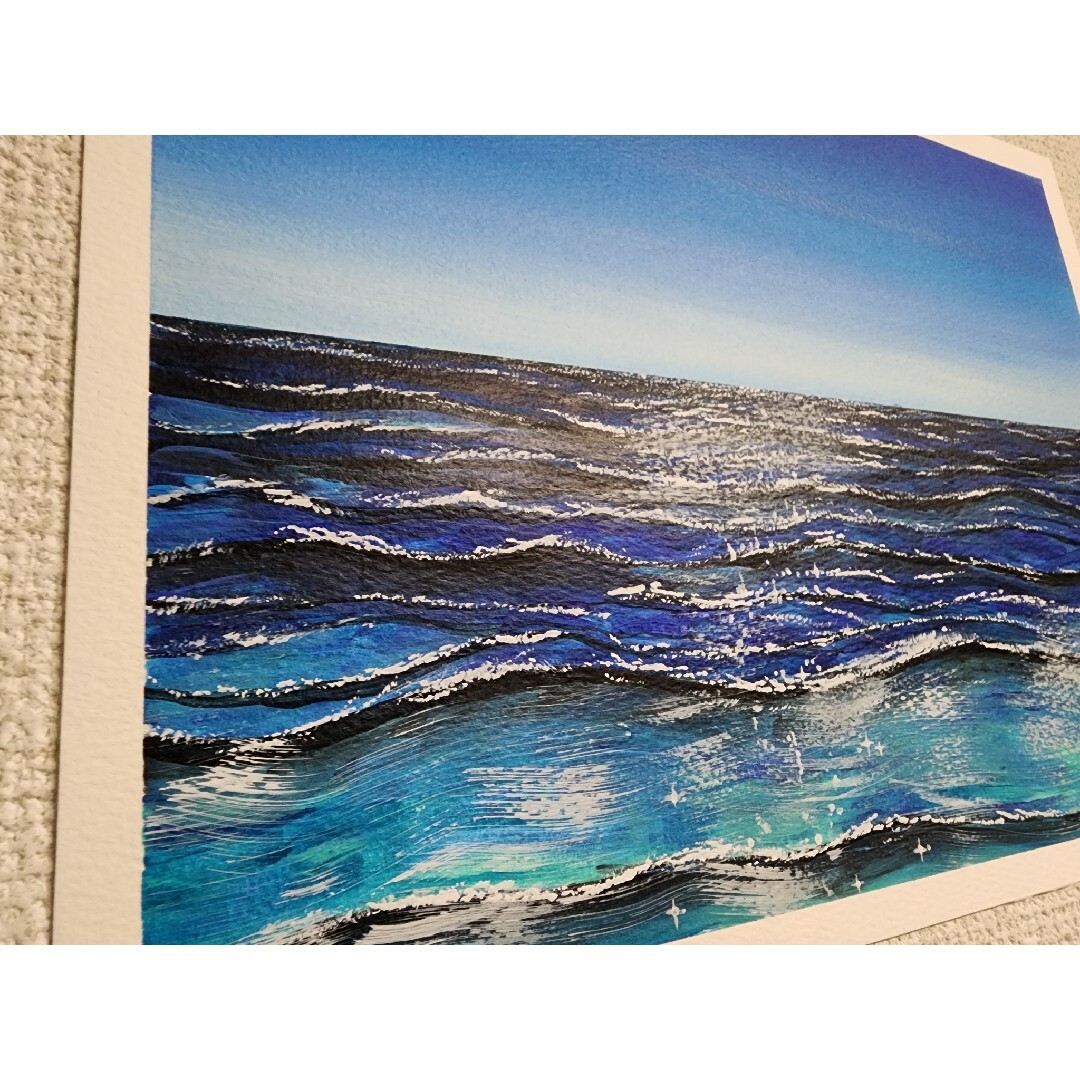アクリル画 海 風景画 絵画 イラスト アート 海の絵の通販 by アクリル画 海 風景画 絵画 イラスト アート 海の絵の通販 by