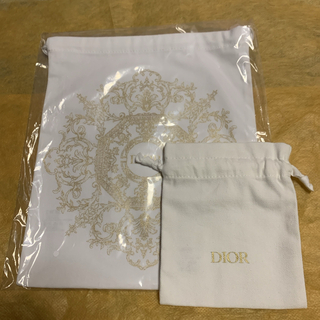 クリスチャンディオール(Christian Dior)の DIOR   巾着ポーチ　2枚　新品(ポーチ)
