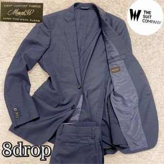 スーツカンパニー(THE SUIT COMPANY)の美品★スーツカンパニー スーツセットアップ ネイビー 背抜き ネイビー　Lサイズ(セットアップ)