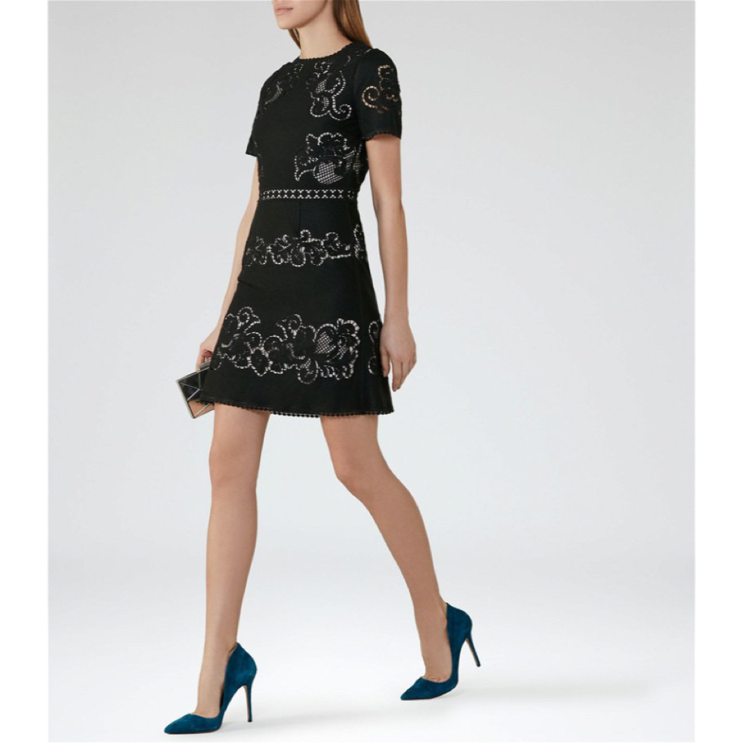 REISS(リース)のREISS / Tinley Lace Dress スカラップワンピース ドレス レディースのワンピース(ひざ丈ワンピース)の商品写真