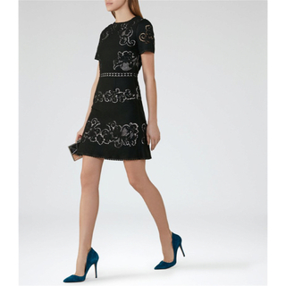 REISS - REISS / Tinley Lace Dress スカラップワンピース ドレス