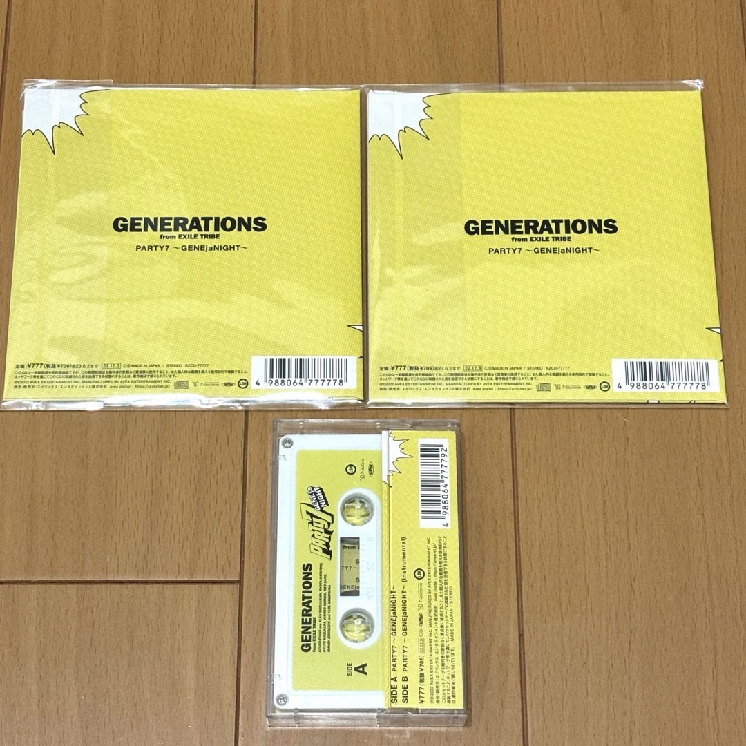 GENERATIONS(ジェネレーションズ)のPARTY7　〜GENEjaNIGHT〜CD2枚・貴重カセットテープ1つ エンタメ/ホビーのCD(ポップス/ロック(邦楽))の商品写真