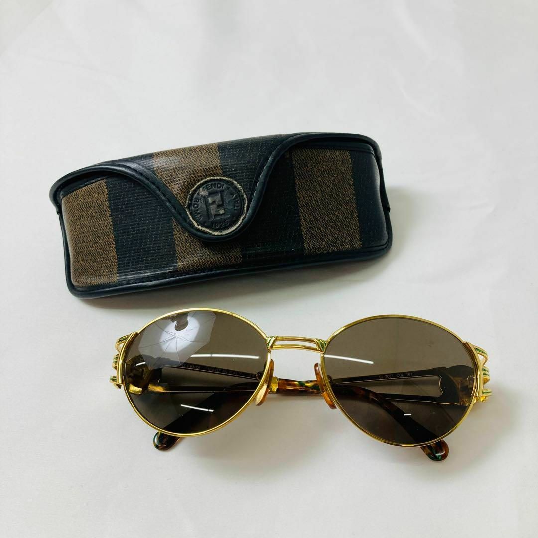 FENDI(フェンディ)のFENDI ヴィンテージ ゴールドフレーム サングラス メンズのファッション小物(サングラス/メガネ)の商品写真