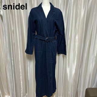 スナイデル(SNIDEL)のsnidel スナイデル　前しばりロングデニムコート　フリーサイズ(ロングコート)