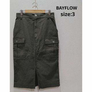 ベイフロー(BAYFLOW)のBAYFLOW ベイフロー カーゴ タイトスカート フロントスリット カーキ 3(その他)