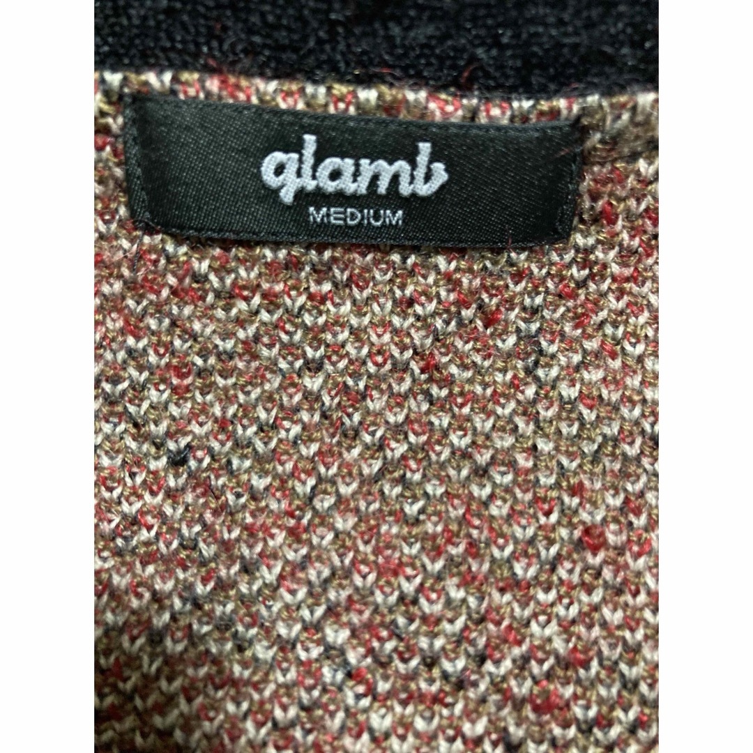 glamb(グラム)の最終値下げ22ss glamb グラム 定価3.5万 カーディガン レッドM メンズのトップス(カーディガン)の商品写真