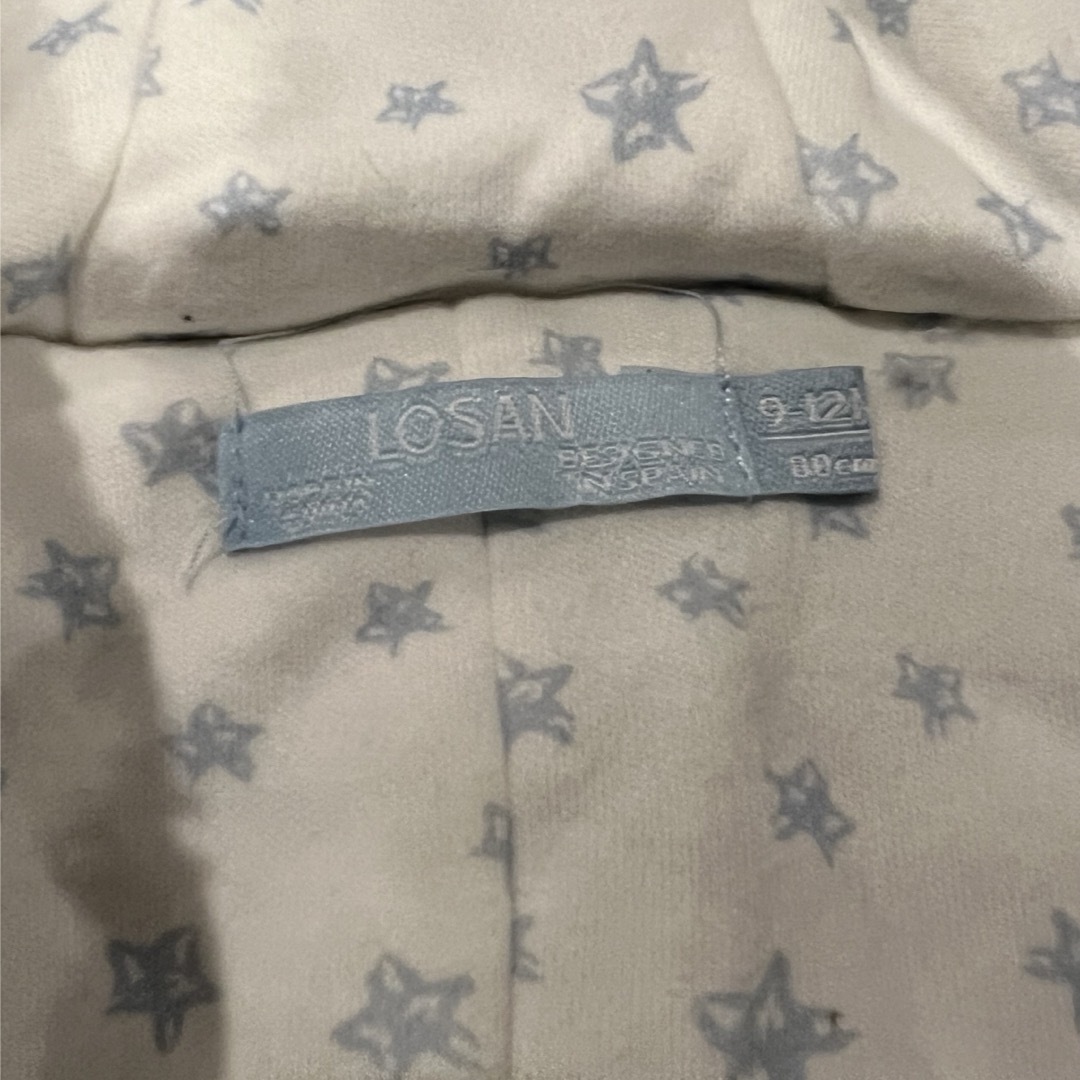 PETIT BATEAU(プチバトー)の極美品　足つき　カバーオール　ボア　ロンパース　コート　70 9-12m キッズ/ベビー/マタニティのベビー服(~85cm)(ジャケット/コート)の商品写真