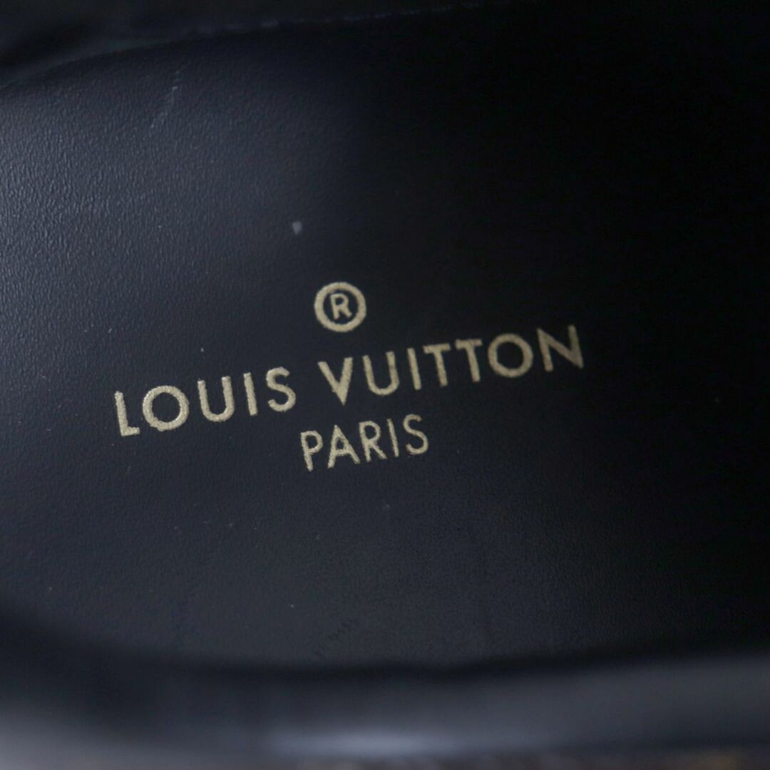 LOUIS VUITTON(ルイヴィトン)の極美品▼2020年製 LOUIS VUITTON ルイヴィトン ランアウェイ・ライン モノグラム スウェードレザー スニーカー 黒×茶×ゴールド メンズの靴/シューズ(スニーカー)の商品写真