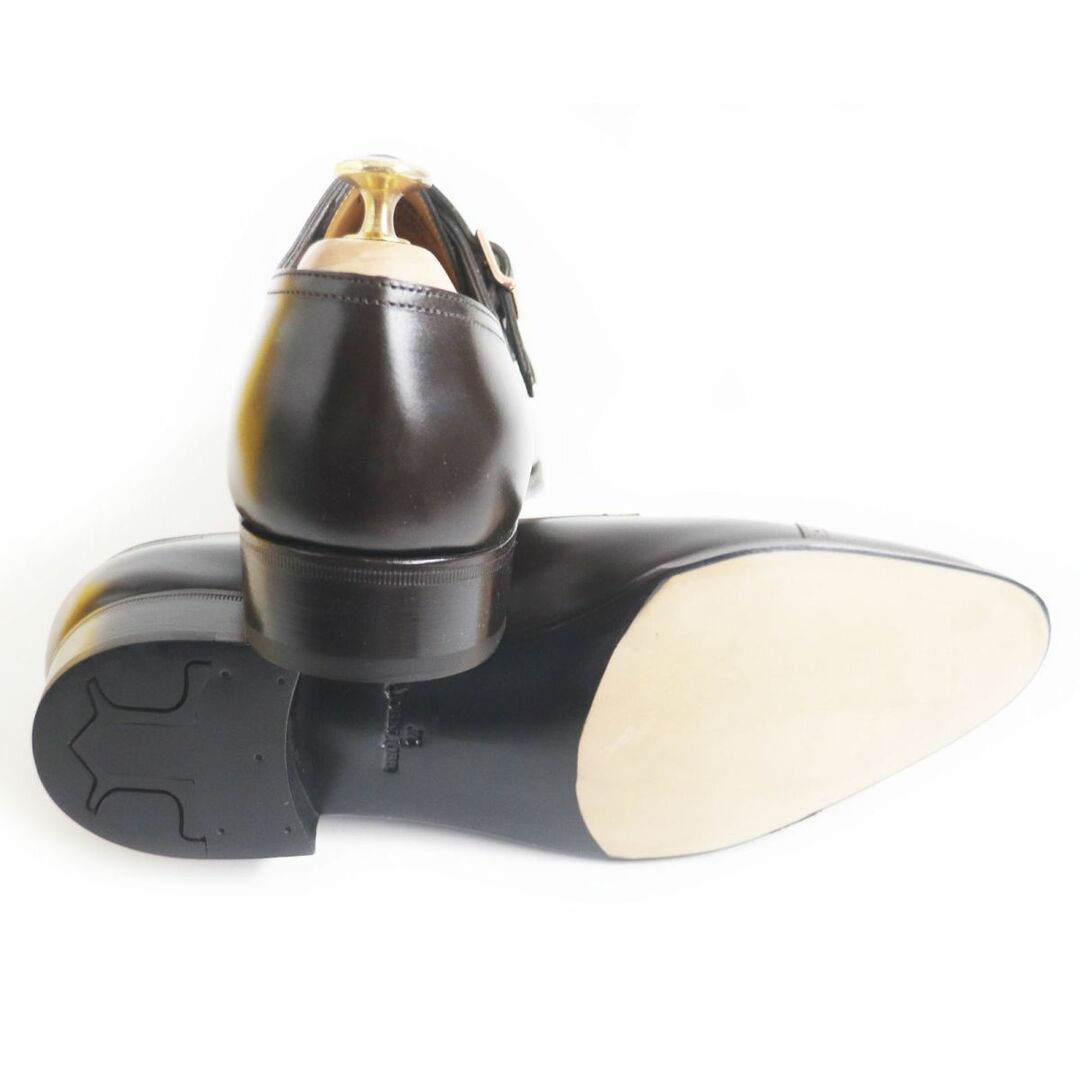 JOHN LOBB(ジョンロブ)の未使用品□ジョンロブ PHILIP 2 7000ラスト パンチドキャップトゥ レザー ダブルモンクストラップ ドレスシューズ 濃茶 7 1/2E 英国製 メンズの靴/シューズ(ドレス/ビジネス)の商品写真